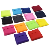 80pcs lot fold shopping bag oxford cloth eco protection pure color tote bag foldable portable advertisement shopping bag