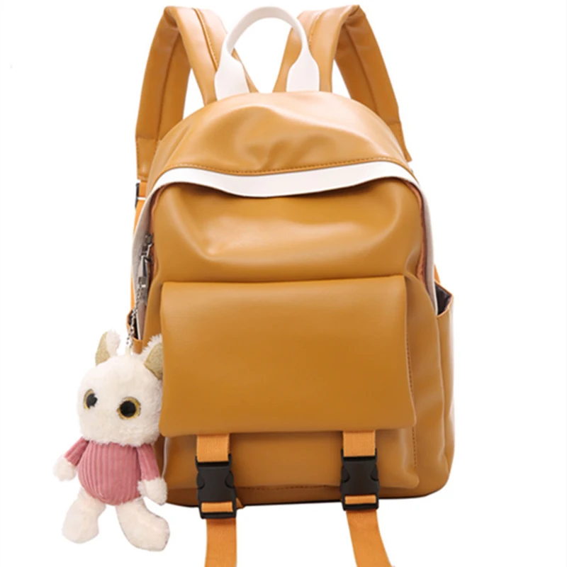 Новинка 2019 Простой повседневный рюкзак из мягкой кожи в стиле ретро женская