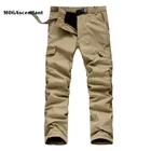 Мужские зимние Утепленные флисовые брюки-карго, рабочие брюки с несколькими карманами, мужские повседневные хлопковые длинные брюки, военные тактические брюки