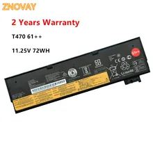 ZNOVAY 11.25V 72WH  01AV428 01AV492 SB10K97585 Laptop Battery For Lenovo ThinkPad T470 T480 T570 T580 61++ Notebook Battery