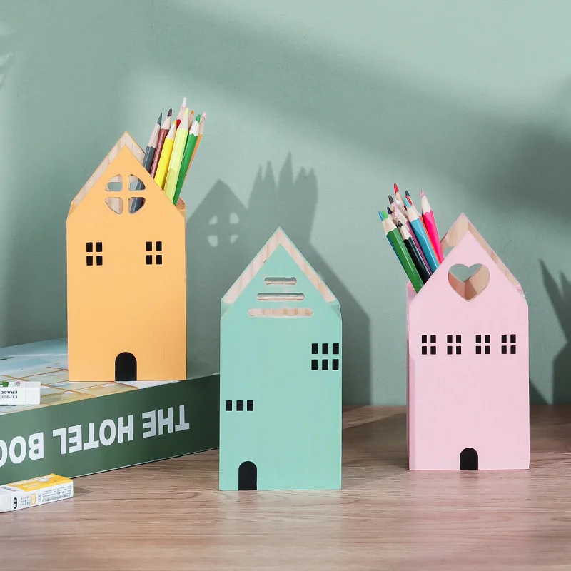 

Многофункциональный настольный держатель для ручек с деревянным замком