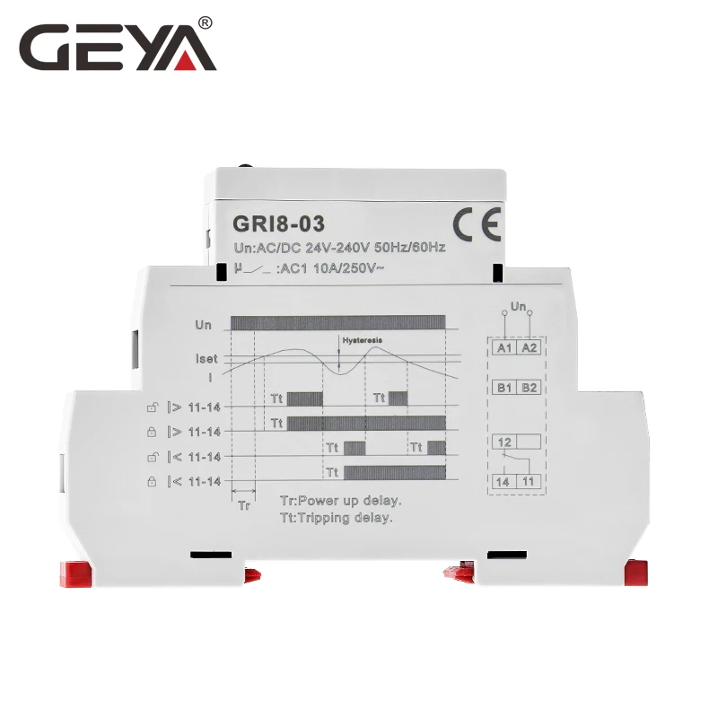 GEYA GRI8 03 перегрузки по току или Электронное Реле тока 0.05A 1A 2A 5A 8A 16A тока|Реле| |