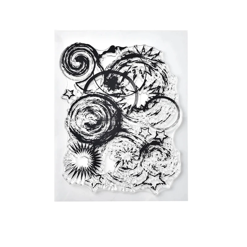 Круглые и Звездные прозрачные штампы 2019 резиновая Прозрачная силиконовая печать