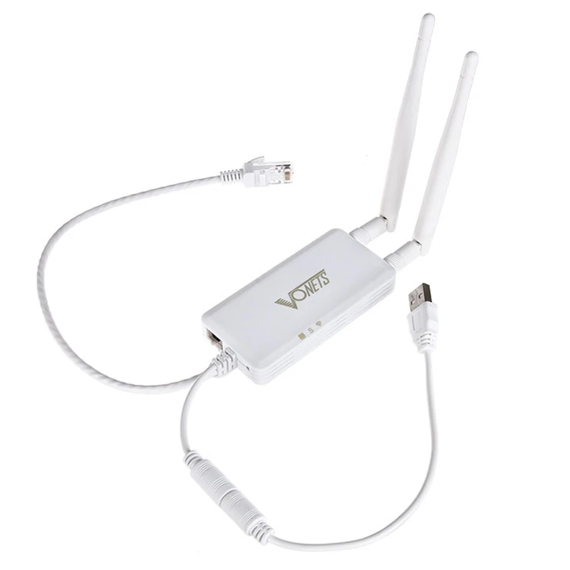 Vonets 5G/2,4G WiFi ретранслятор Беспроводной сетевой адаптер Ethernet-радио для домашнего видеонаблюдения ПК интернет
