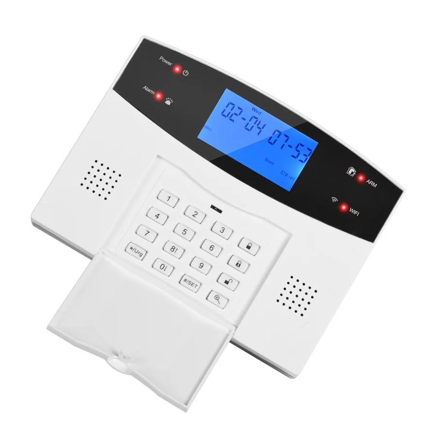 IOS Android приложение проводной беспроводной домашней безопасности ЖК PSTN wifi GSM сигнализация домофон пульт дистанционного управления Автонабор сирена датчик комплект