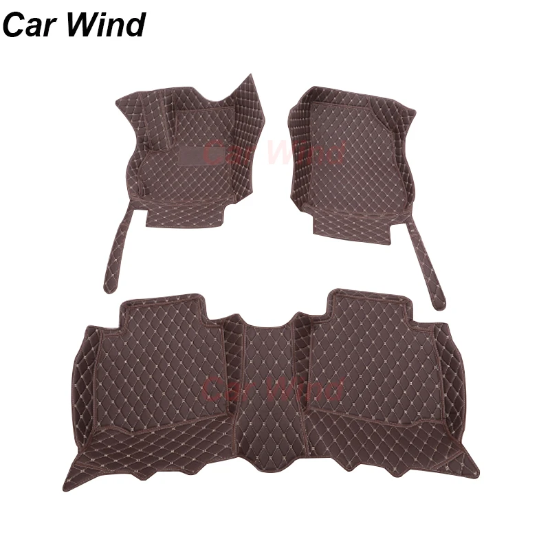 

Кожаные автомобильные коврики для любой погоды Lexury, набор напольных ковриков для Nissan первоклассника P12, аксессуары для салона