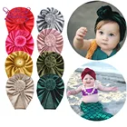 Nishine 17,5*21,5 см пуловер для малышей; Мягкая удобная золото бархат головные уборы, модный детский костюм леопардовой расцветки в форме пончика для малышей; Сезон осень-зима детские аксессуары для волос