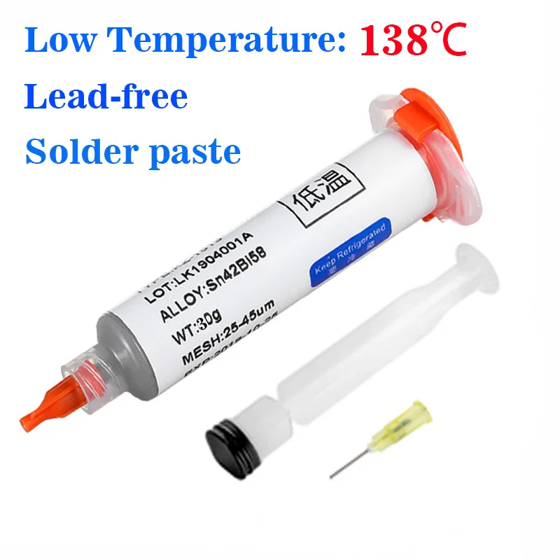 

Kellyshun Sn42Bi58 Бессвинцовая Экологически чистая паяльная паста для низких температур Оловянная паяльная паста для компонентов