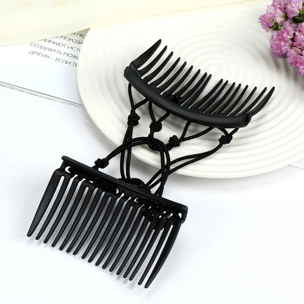 1 шт. Волшебная сменная шпилька для волос с эластичной резинкой черная/кофейная