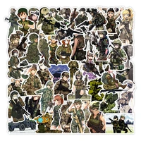 50pcs special forces army female soldier stickers for notebooks stationery cute sticker scrapbooking material craft supplies