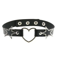 2021 goth punk pu leather collar choker necklaces women harajuku steampunk rock star body birthday party gifts chocker jewelry