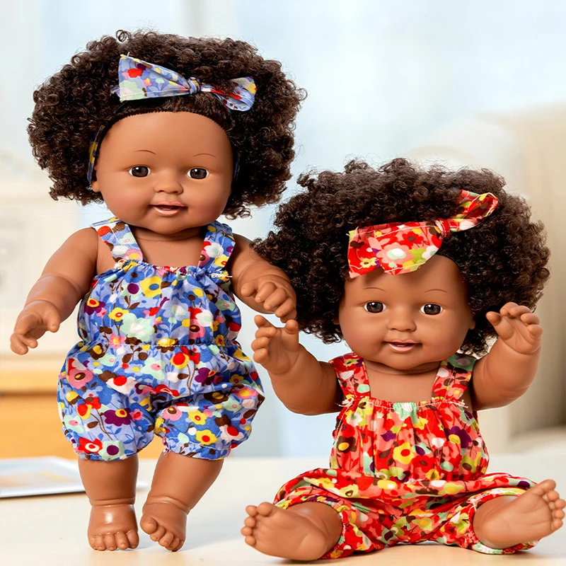 30 см черный Новорожденный Bebe куклы полный силиконовые для игры в ванне на день