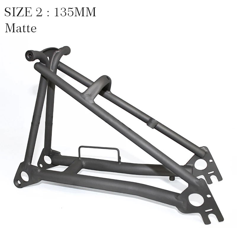 Matte Frame 135mm TWTOPSE, титановая Велосипедная вилка для Brompton, складная велосипедная передняя вилка, задняя Треугольная рама 1& 1/", легкая 16", размер, часть - Цвет: Matte Frame 135mm
