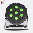 Миниатюрный плоский стробоскоп, миниатюрное стробоскопическое освещение для дискотеки, профессиональное оборудование для диджея, сценическое освещение, RGBW 4 в 1, 7 х1, 2 Вт