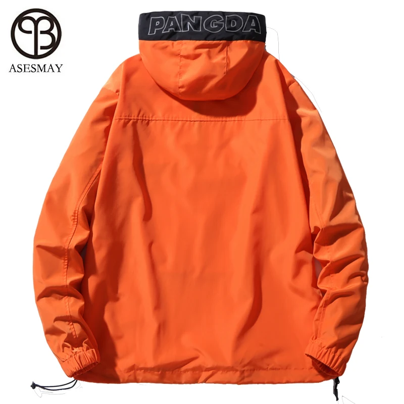 Asesmay мужские куртки с капюшоном Новые лоскутные цветные пуловеры модный