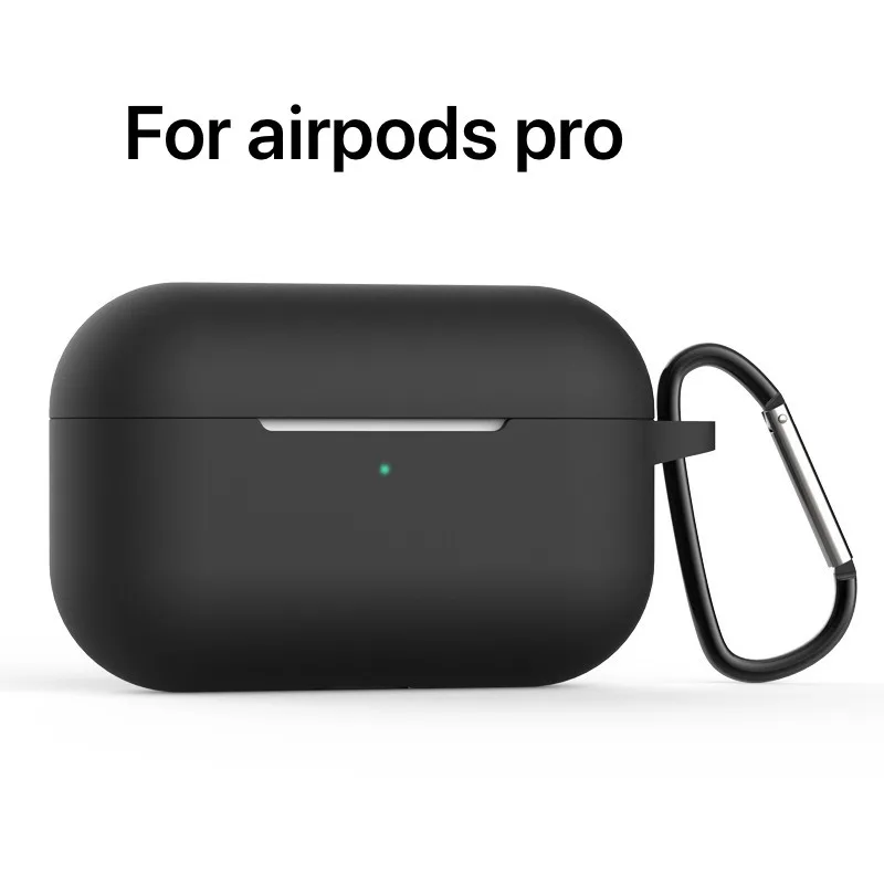 Black AirPods pro Силиконовый чехол airpods 1/2/pro с брелком для Apple airpods чехол 1/2/airpods pro Чехол защитный чехол - Цвет: Black AirPods pro