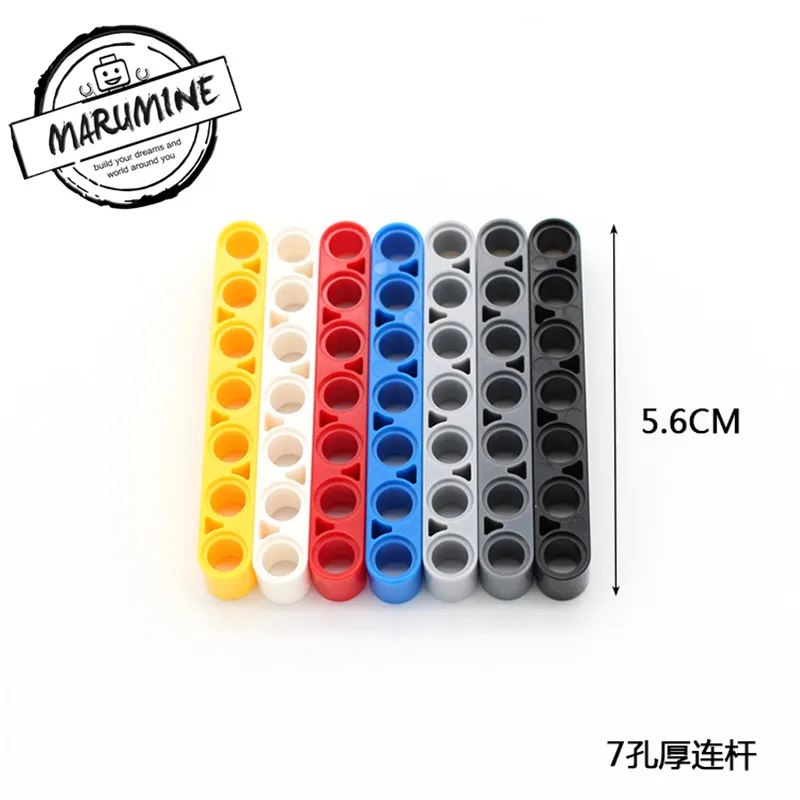 MARUMINE 50 шт./лот Technic Liftarm прямые блоки техника для закручивания строительных кирпичей набор образовательных игрушек для детей - Цвет: 32524