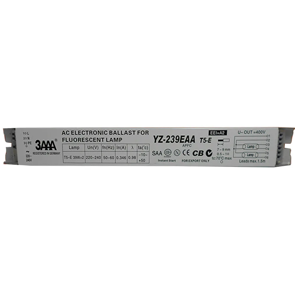 

For YZ-139EAA/ YZ-239EAA T5-E Watt Light Ballast 2x39W 39W Electronic Ballast for Emergency Lighting Control System