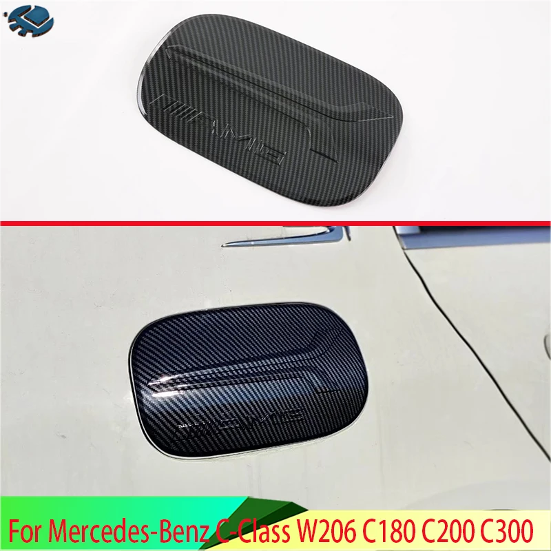 

Для Mercedes-Benz C-Class W206 C180 C200 C300 2022 2023 Стильная крышка из углеродного волокна для топливного бака Крышка для стайлинга автомобиля отделка