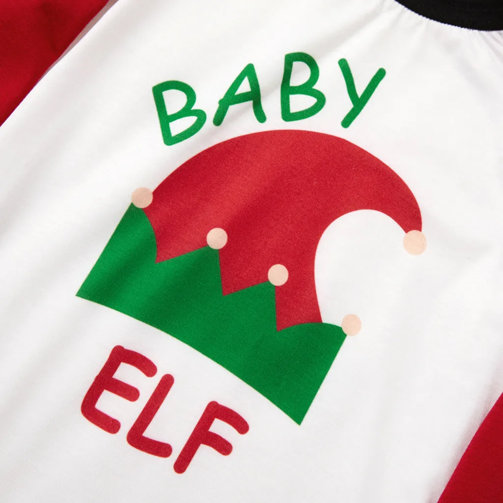 Рождественский человек папа топ с буквенным принтом + штаны в полоску