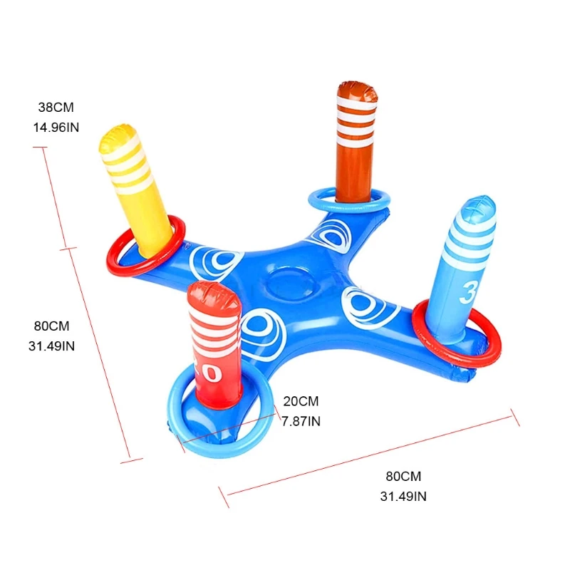 

Water Sports Outdoor Games Pool Float Water Toys Inflatable Pool Float Row Toys Realistic Ring Game for Swimming Pool