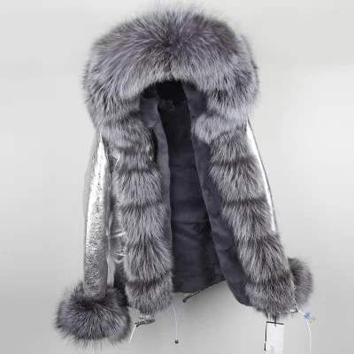 29 OFTBUY, парка, зимняя куртка для женщин, большой натуральный Лисий мех, воротник, теплая Толстая парка, верхняя одежда, зимнее пальто, женское меховое пальто - Цвет: 29