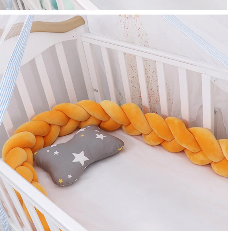 Хит, 1-9 бампер для детской кровати, 1,5 м/2 м/3 м, модный бампер для детской кроватки с поворотным узлом, защита для детского гнезда, безопасный декор для новорожденных, Прямая поставка