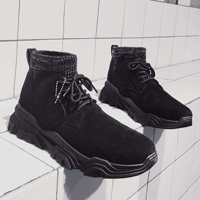 Уличные походные полуботинки осенне-зимние мужские Ботинки Martin высокие носки в