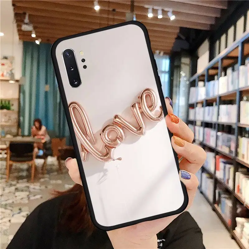 

Glitter Gold Love Rose Phone Case For Samsung A50 A51 A71 A20E A20S S10 S20 S21 S30 Plus ultra 5G M11 funda cover