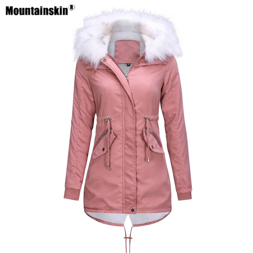 Женская зимняя куртка Mountainskin с флисовой подкладкой теплая парка для занятий