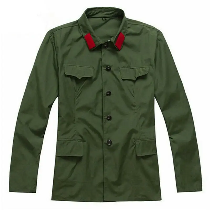 Костюм военной униформы в винтажном стиле ретро 1960-х годов зеленая Униформа