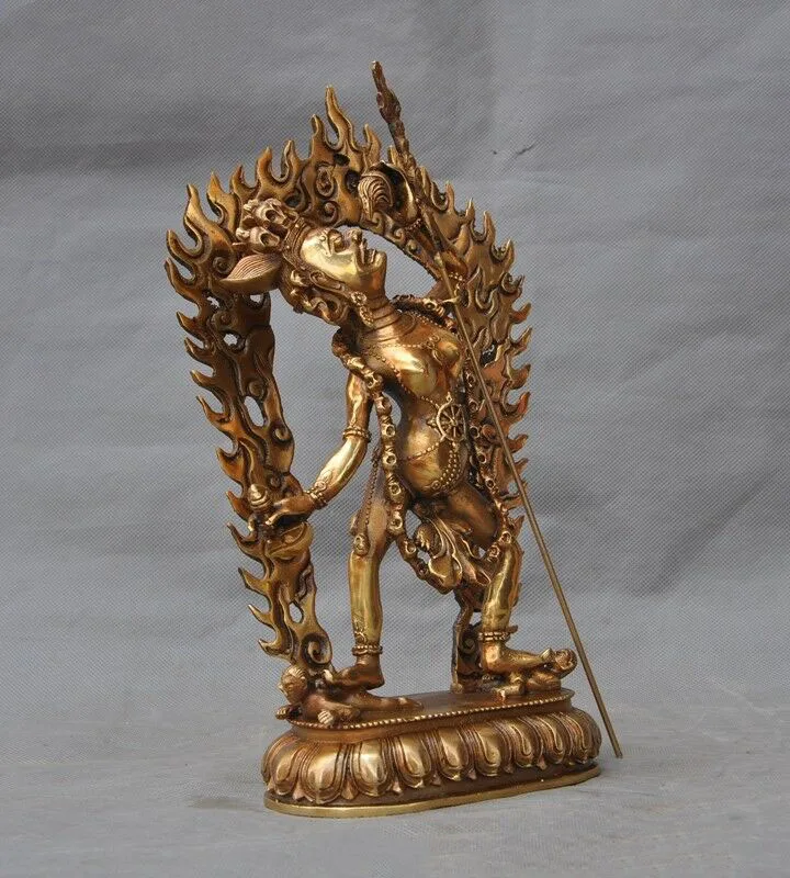 Статуя Будды 12 дюймовая тибетская буддистская латунная богиня дакини