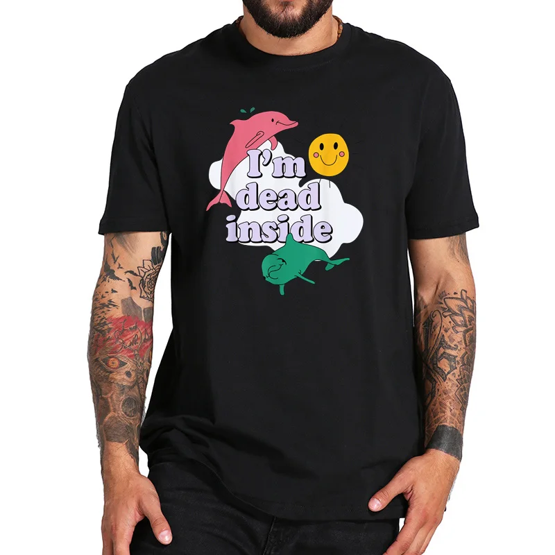 Футболка из 100% хлопка размер ЕС футболка с надписью Dead Inside Song альбомом дронов