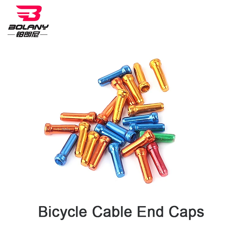 

Bolany 50 pcs/lot Bicycle Cable End Caps Derailleur Shift Wire Ferrules Brake Shift Inner Cable Tips Crimps Aluminum Alloy Bike