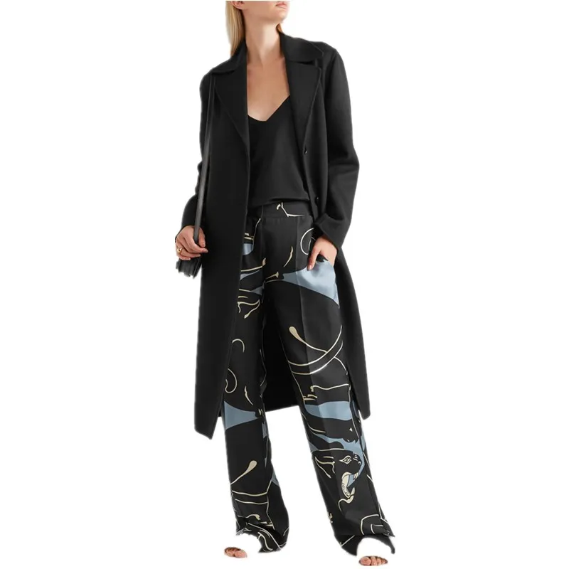 2019 Новая модная верхняя одежда пальто осенняя куртка для женщин шерстяное зимнее