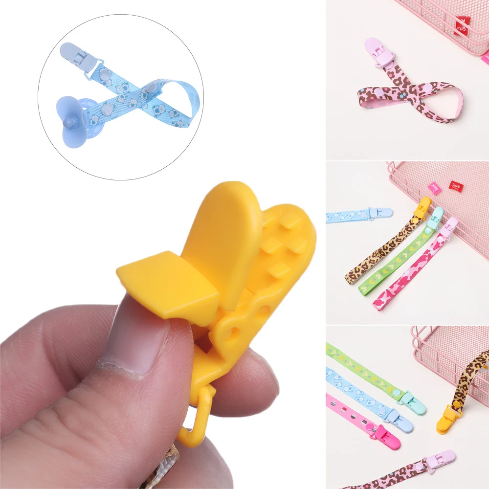 

Baby Pacifier Clip Chain Tape Holder Lovely Print Infants Pacifier Chain Pacifier Clips Strap Nipple Support for Infant Feeding