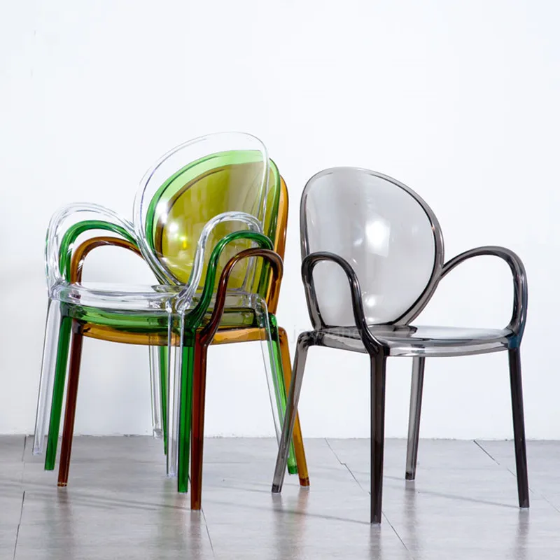 Роскошный Североевропейский прозрачный кофейный столик обеденный стул офисный