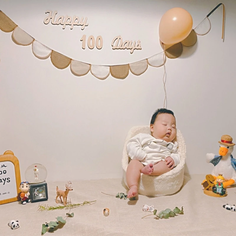 Nordic стене висит украшение Баннер строка полукруг кулон в форме флага дома