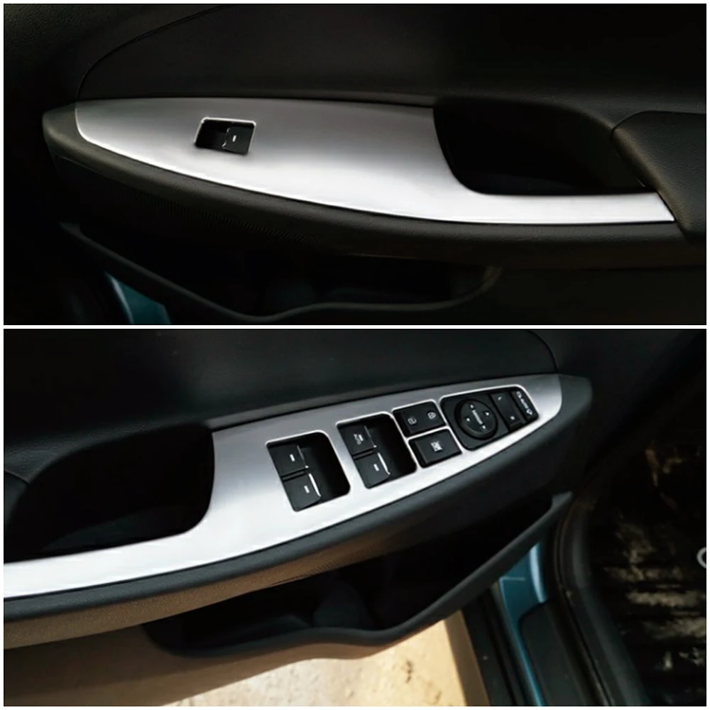 Внутренний подлокотник из нержавеющей стали для Hyundai Tucson LHD 2015-2020 переключатель