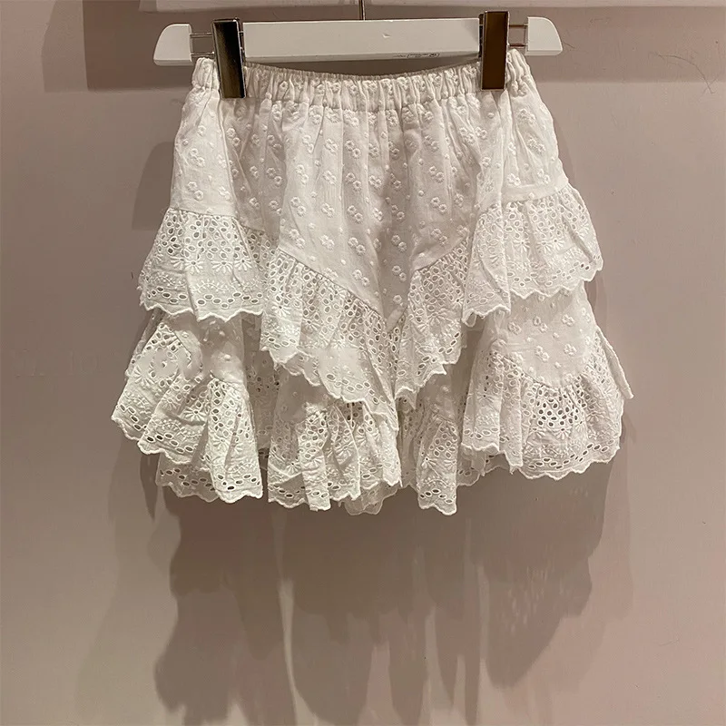 

Women Skirt 2021 Spring/Summer New Trendy Embroidered Lace Layered Shorts Culottes Women