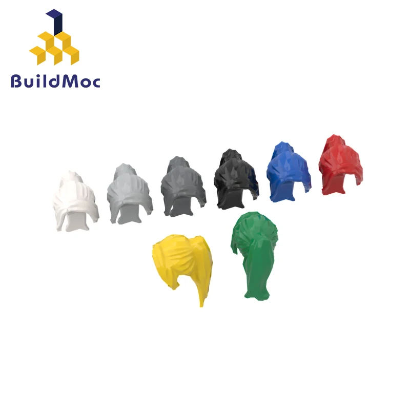 BuildMOC 62696 парик с длинным хвостом для строительных блоков детали сделай сам