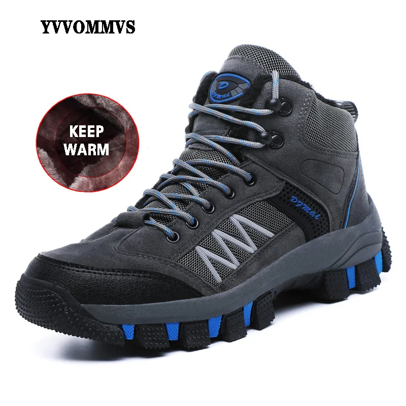 Мужские уличные ботинки новая зимняя теплая водонепроницаемая нескользящая