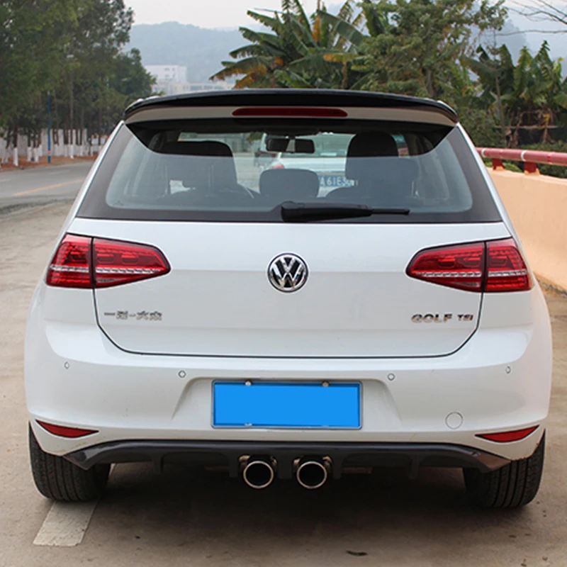 Гольф 7 MK7 углеродного волокна R Стиль диффузор губа на задний бампер для Volkswagen VW Golf7 стайлинга автомобиля не