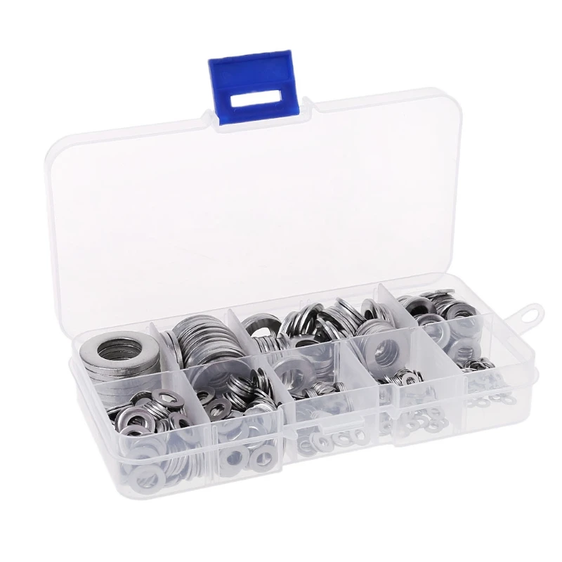 

304 Stainless Steel Flat Washers Assortment Set Plain Ring Fastener Gasket 425D