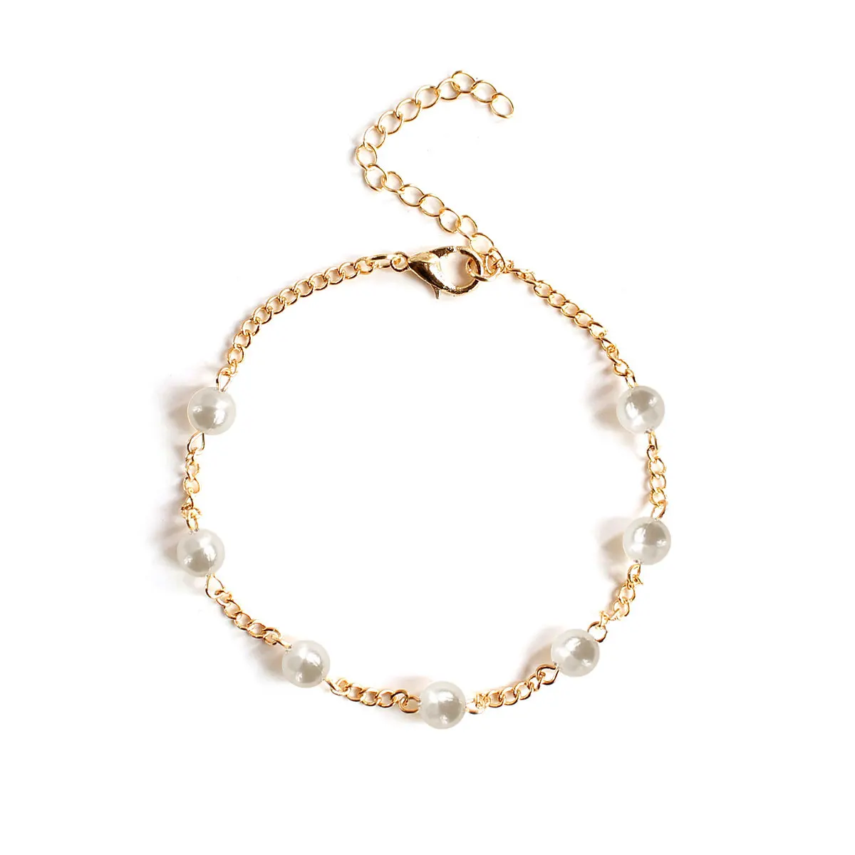 Женский браслет из Жемчужной цепи простой ручной работы круглой формы модный