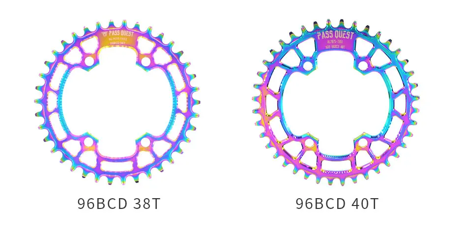 Пасс QUEST 96BCD с титановым покрытием MTB узкая широкая цепь/цепное колесо 34 T/36 T/38 T/40 T/42 T/44 T/46 T/48 T велосипед deore xt Chainwheel