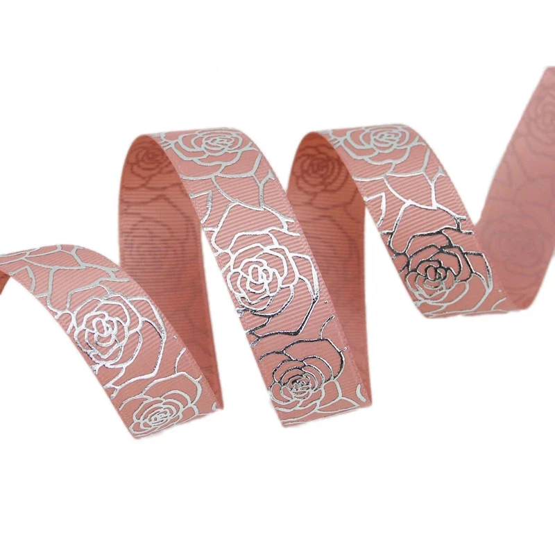 Лента Корсажная Серебристая с горячим тиснением 22 мм 10 ярдов/партия|Ленты для