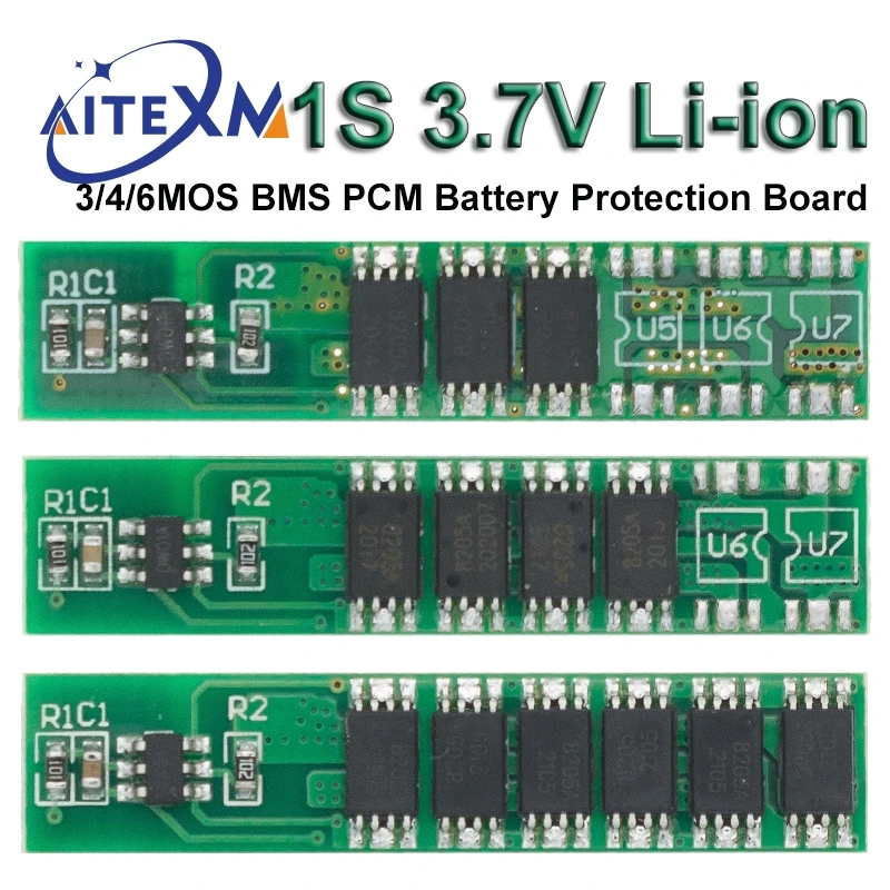 Защитная плата 1S 15A 3 7 V Li Ion 3MOS 4MOS 6MOS BMS PCM для литиевых батарей 18650|Интегральные