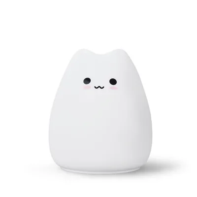 

Cat Silicone Animal Light Touch Sensor LED Night Lamp Colorful Child Holiday Gift Sleepping Creative Bedroom Desktop Decor Lamp