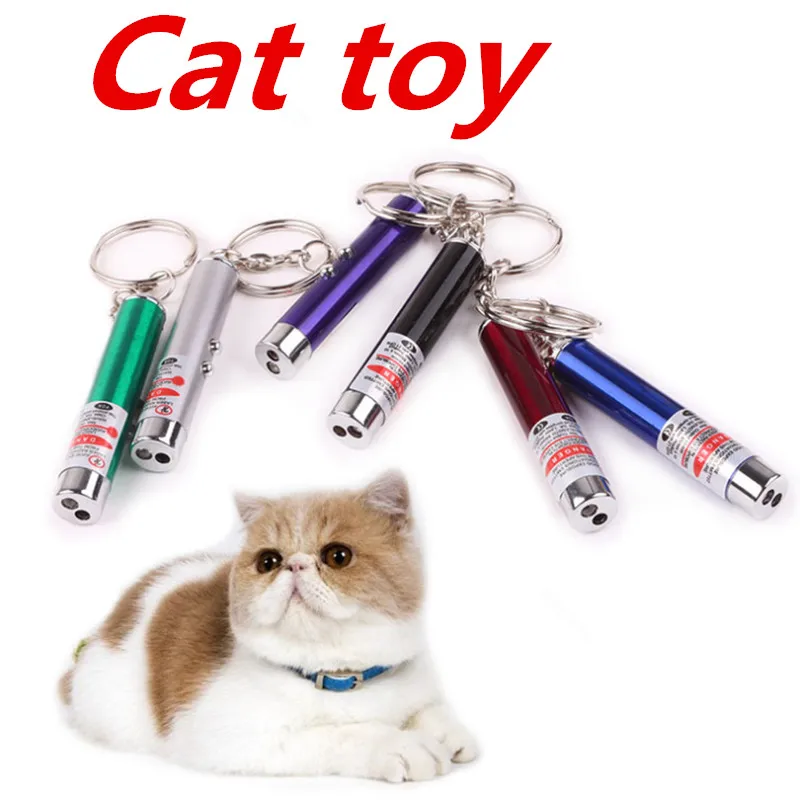 Забавная лазерная указка для кошек, новая крутая красная лазерная указка 2  в 1 с белсветильник светодиодом, детская игрушка для кошек | AliExpress